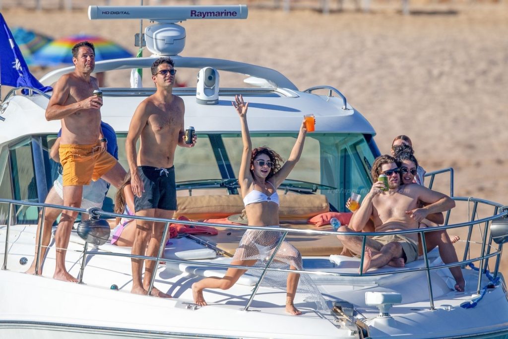 Sarah Hyland Displays Her Incredible Figure in a Bikini as She Larks Around on a Boat (54 Photos)