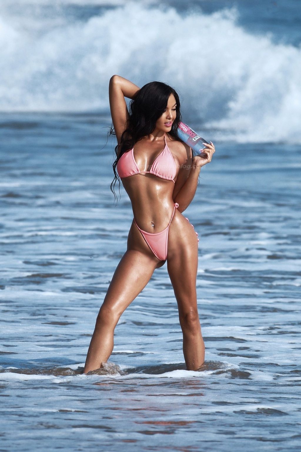 Val Fit Shows Off Her Sexy Beach Body in a Tiny Pink Bikini (46 Photos)