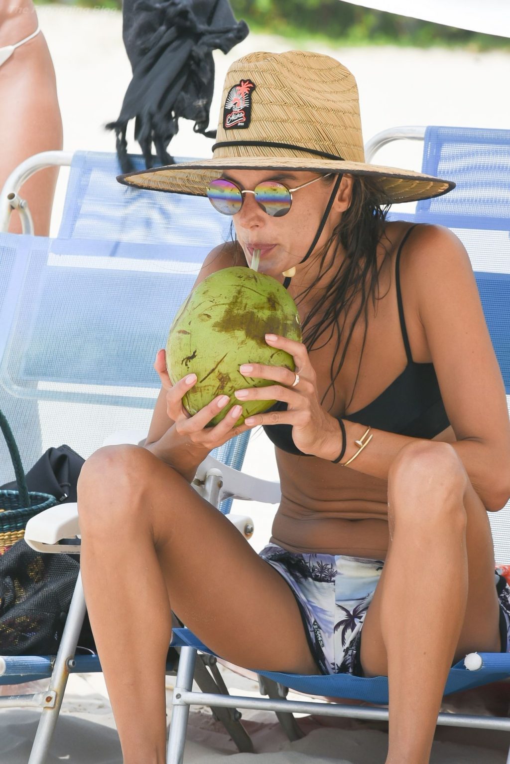 Sexy Alessandra Ambrosio is Seen Exercising on the Beach (100 Photos)