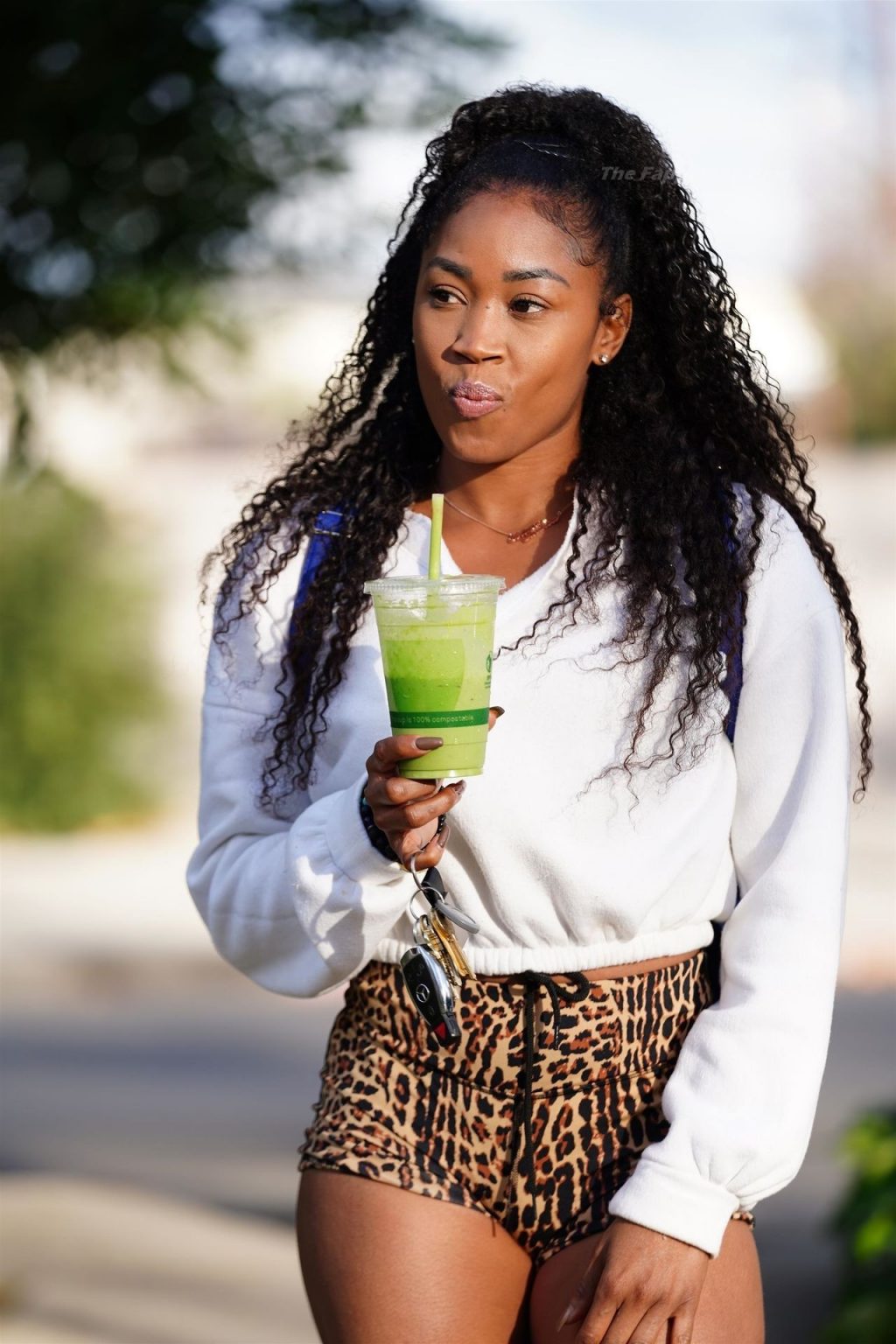 Ariane Andrew Enjoys a Refreshing Smoothie After a Hike (83 Photos)