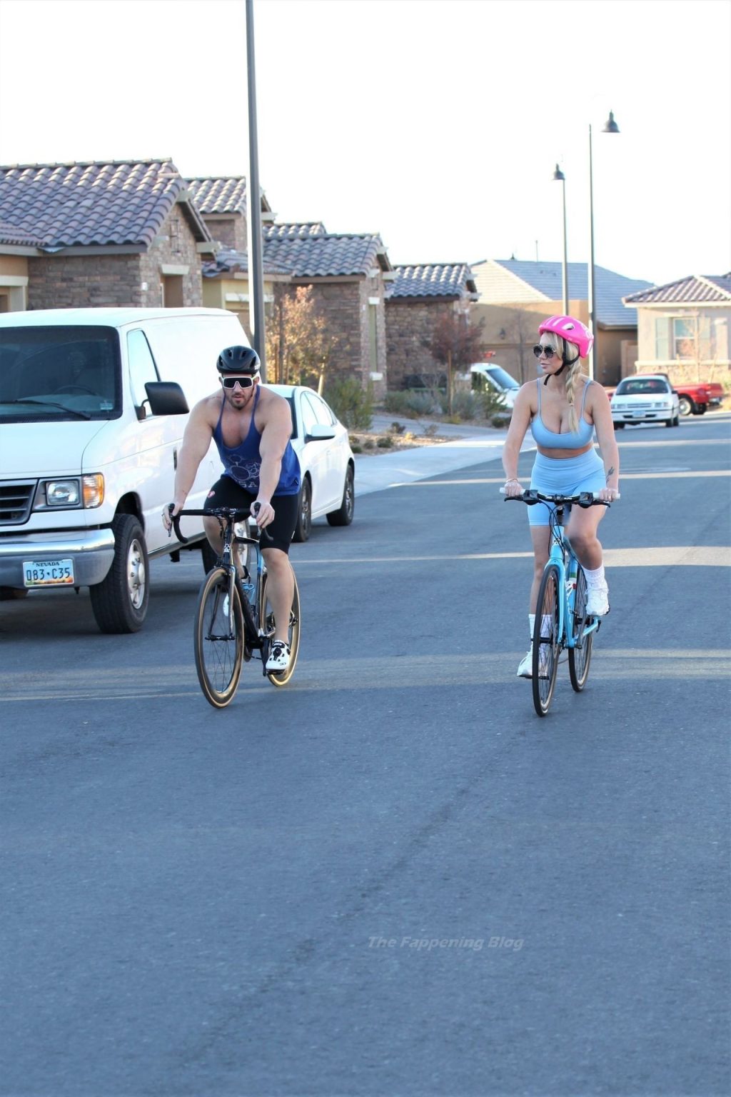Claudia Fijal Shows Off Cleavage During Bike Ride in Las Vegas (7 Photos)