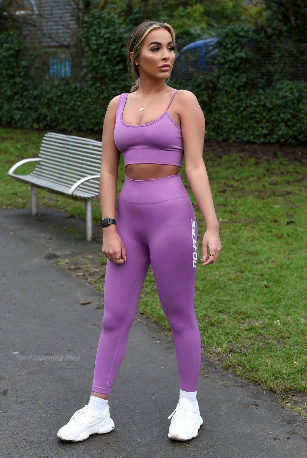 Holly Burns Puts on a Busty Display on an Early Morning Workout Out in Birmingham (53 Photos)