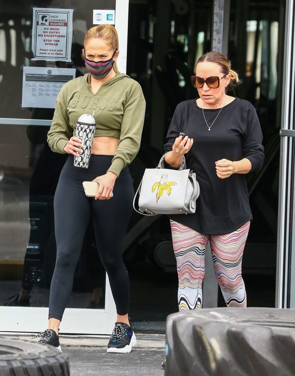 Jennifer Lopez Wears Custom Leggings on Way to Gym in Miami (43 Photos)