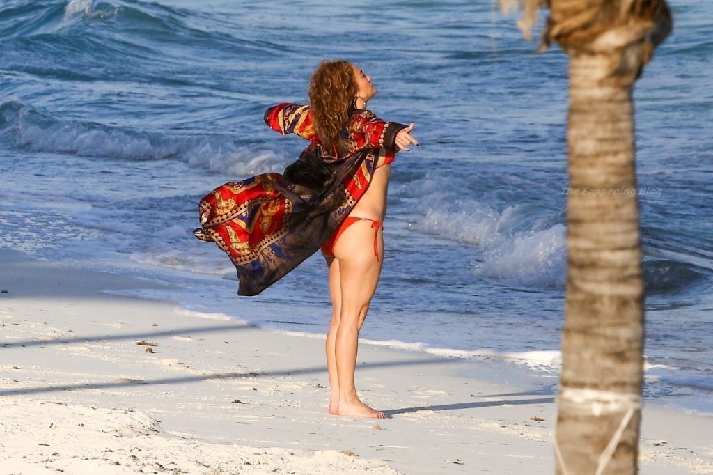 Jennifer Lopez is Pictured Perfect in a Red Bikini (42 Photos)