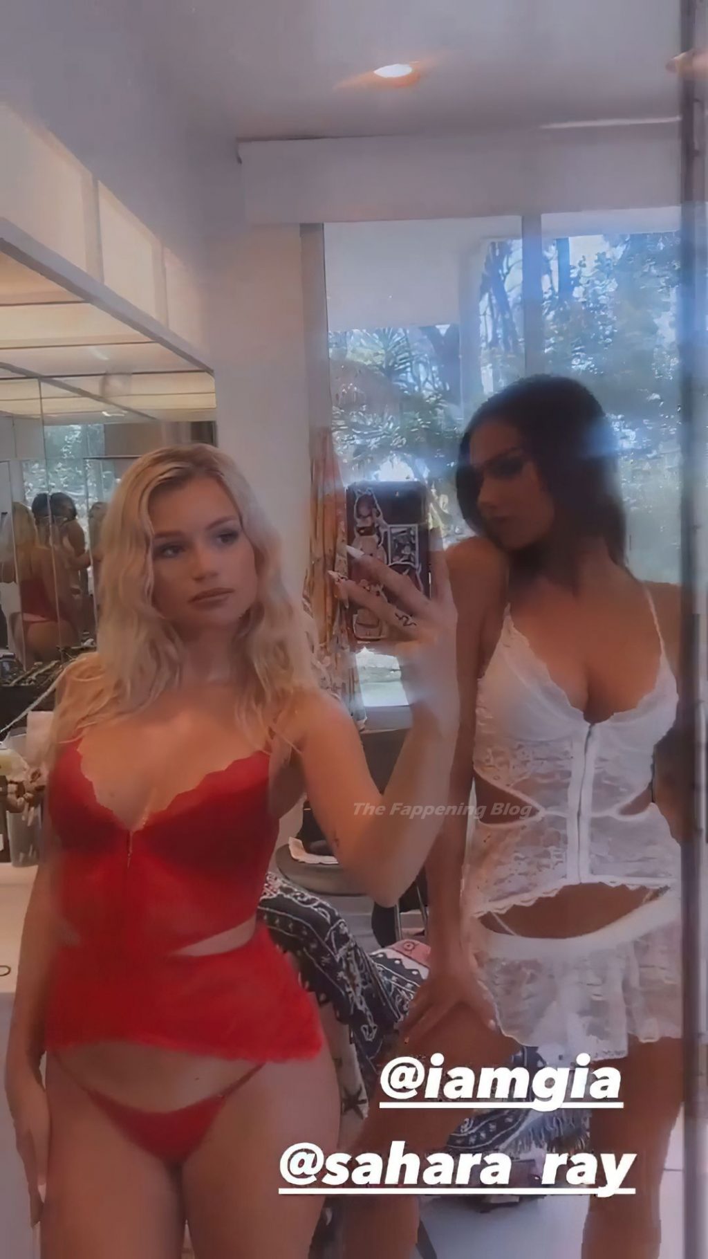 Lottie Moss &amp; Sahara Ray Show Their Tits in Lingerie (14 Pics + Video)
