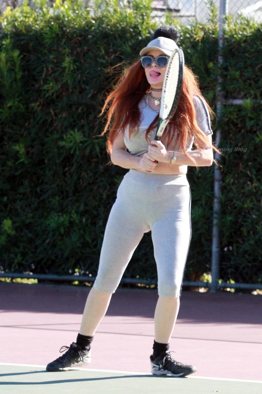 Phoebe Price Gets Her Stretch on Before Tennis (57 Photos)