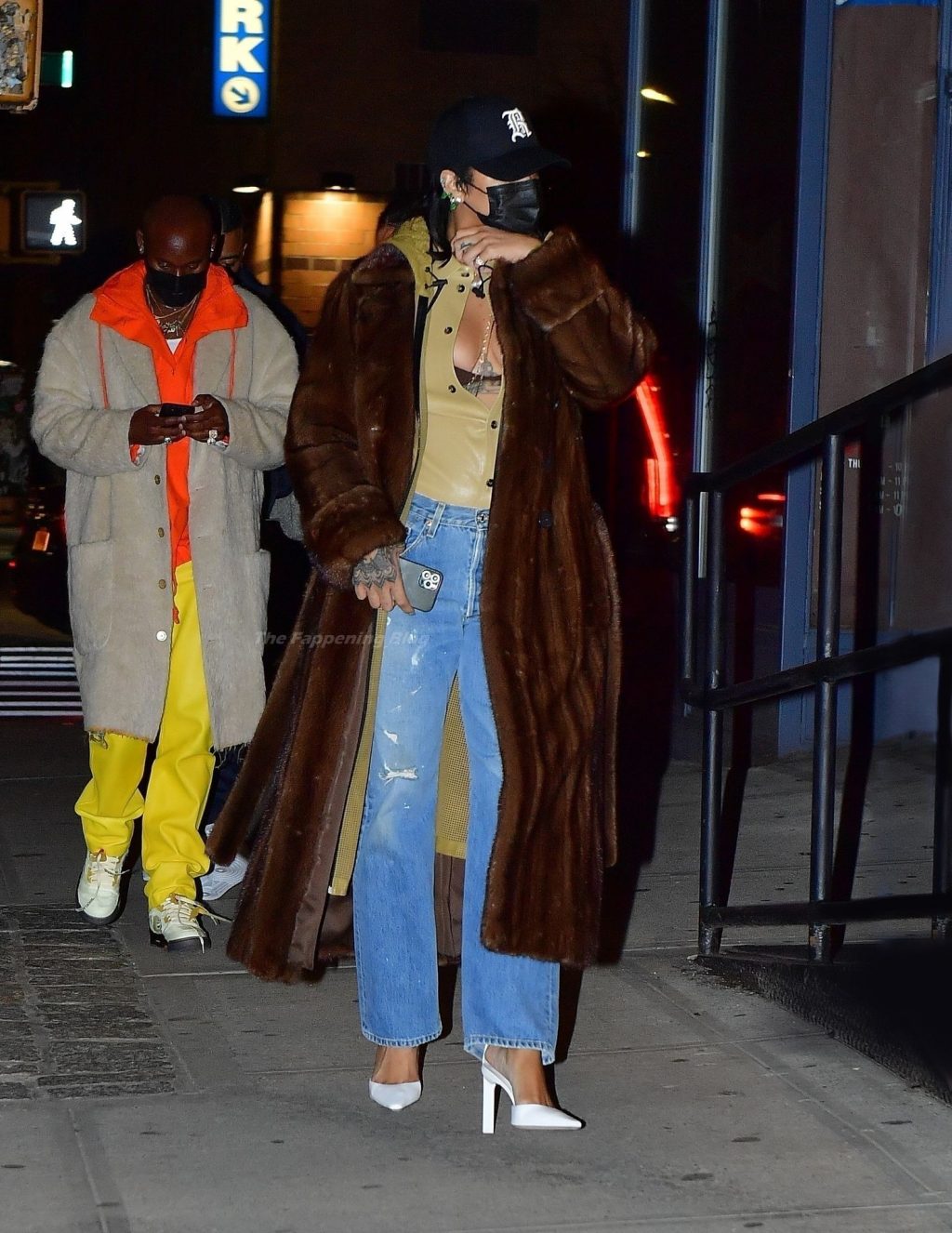 Rihanna Shows Her Cleavage Stepping Out for a Dinner Date with A$AP Rocky in NYC (16 Photos)