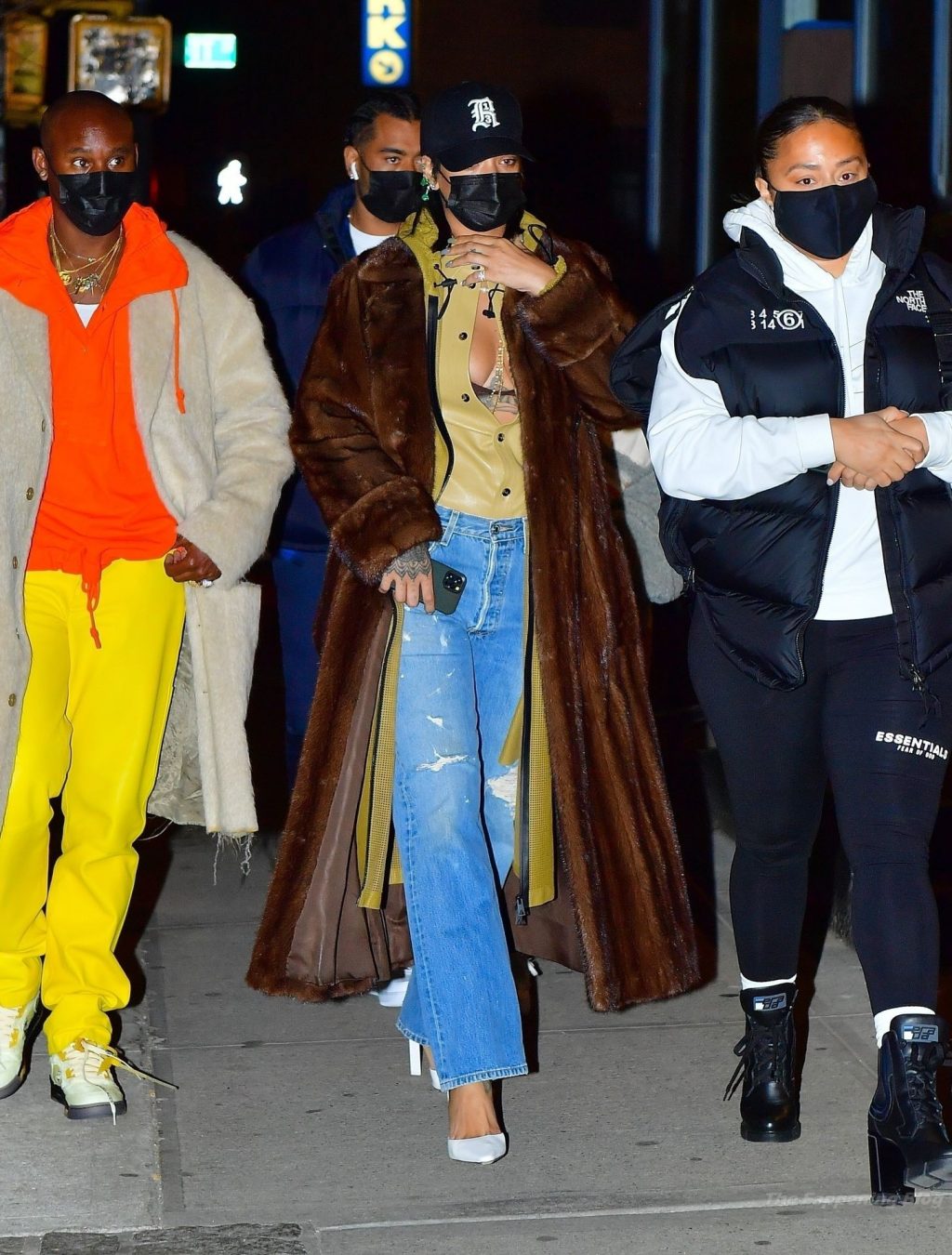 Rihanna Shows Her Cleavage Stepping Out for a Dinner Date with A$AP Rocky in NYC (16 Photos)