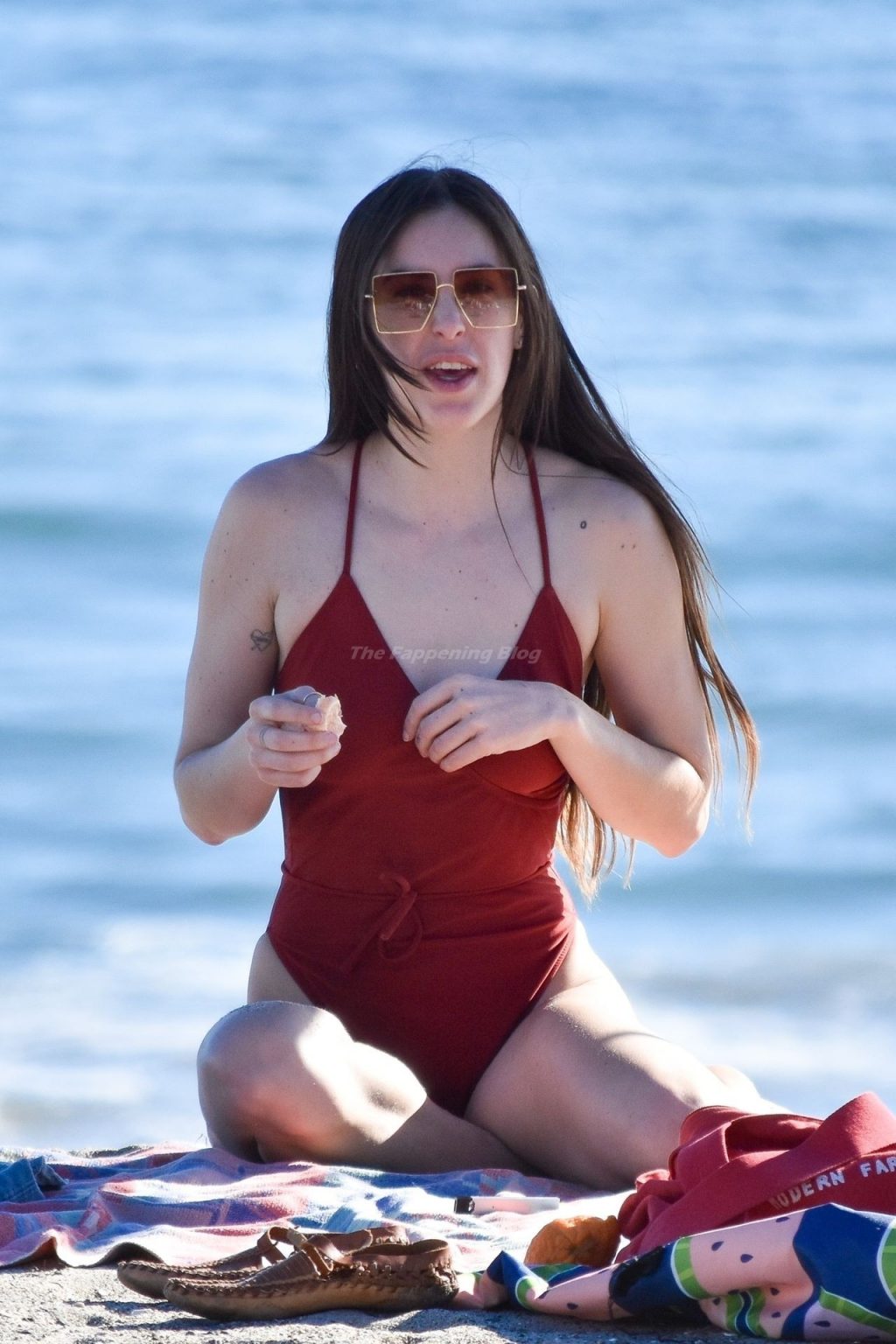 Scout Willis Rocks a Red Swimsuit While Enjoying the Day at the Beach (48 Photos)