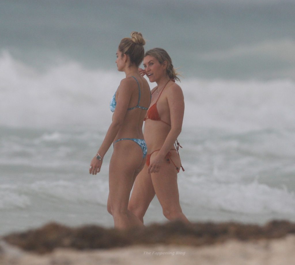 Shayna Taylor Enjoys a Day on the Beach in a Blue Bikini (29 Photos)