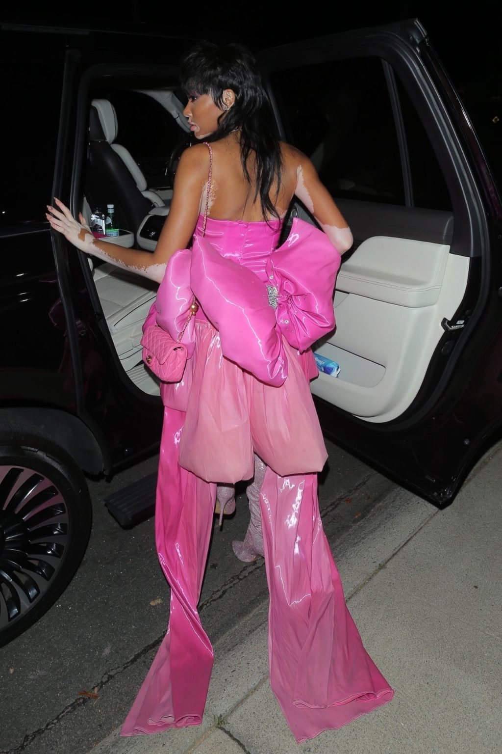 Unusual Model Stuns in a Pink as She Steps Out on the Town (27 Photos)
