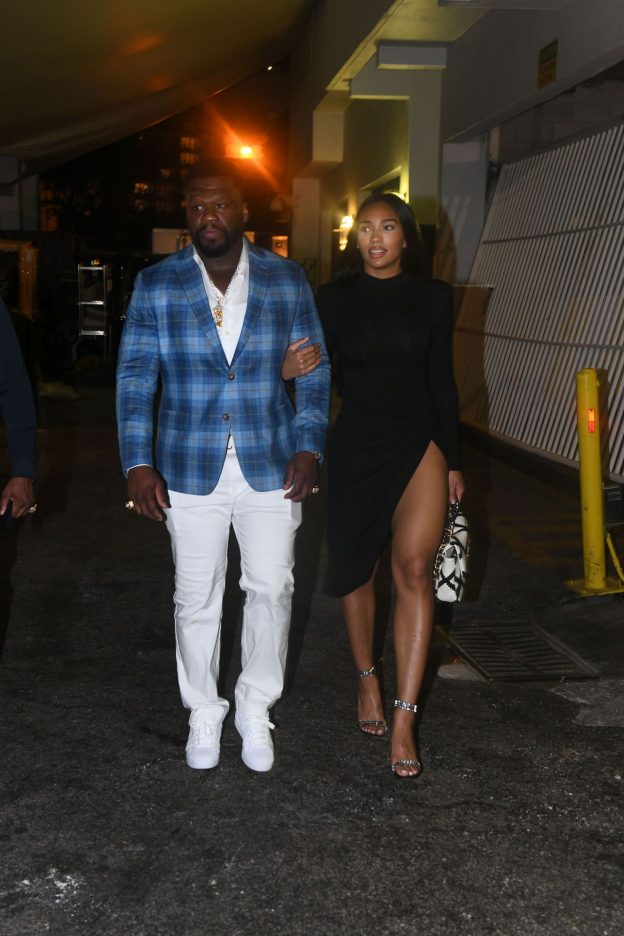 50 Cent And His Leggy Girlfriend Are Seen In Miami Beach 4 Photos Thefappening