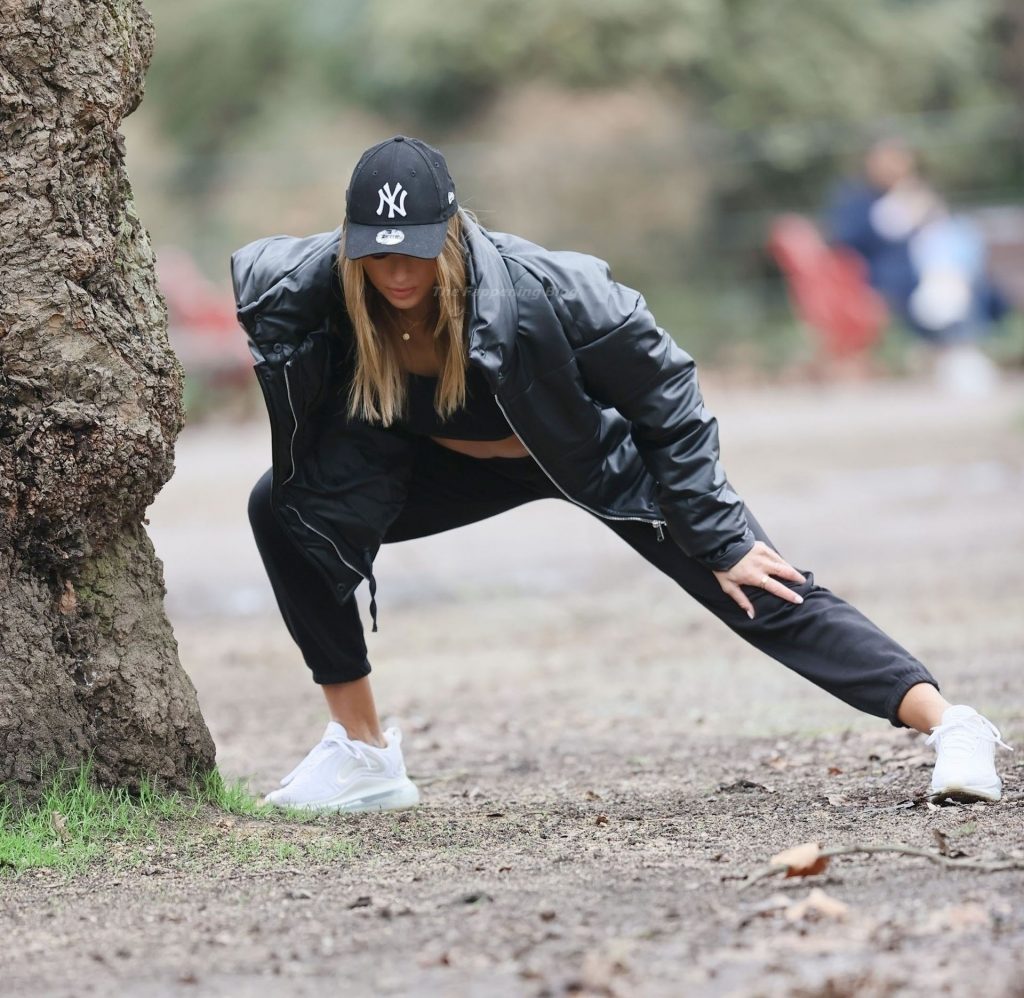 Arabella Chi Exercises at a London Park Wearing Pretty Little Thing (57 Photos)