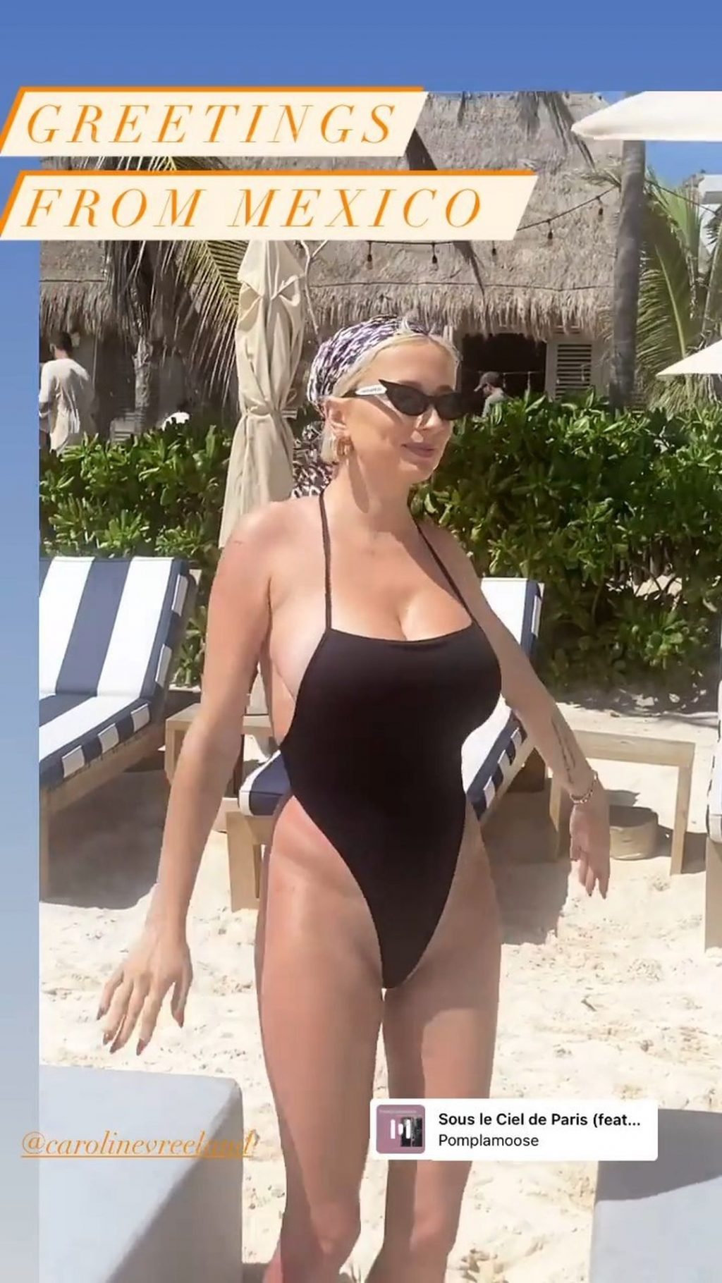 Caroline Vreeland Rocks a Black Swimsuit While Enjoying a Beach Day in Mexico (32 Photos)