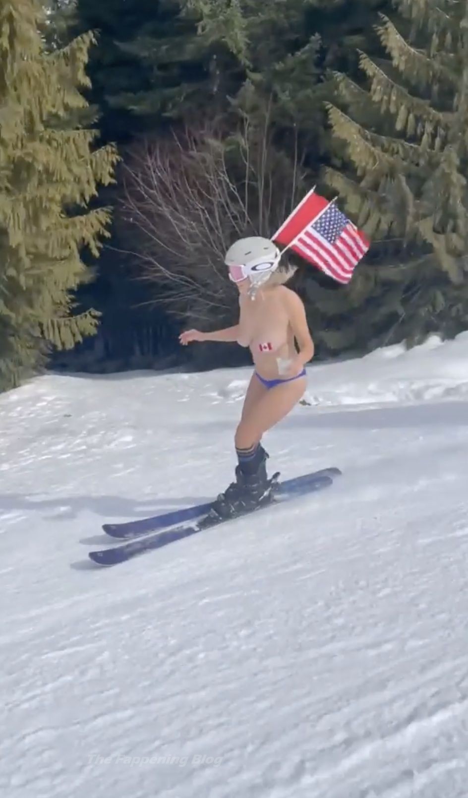 Chelsea Handler Topless Skiing (13 Pics + Video)