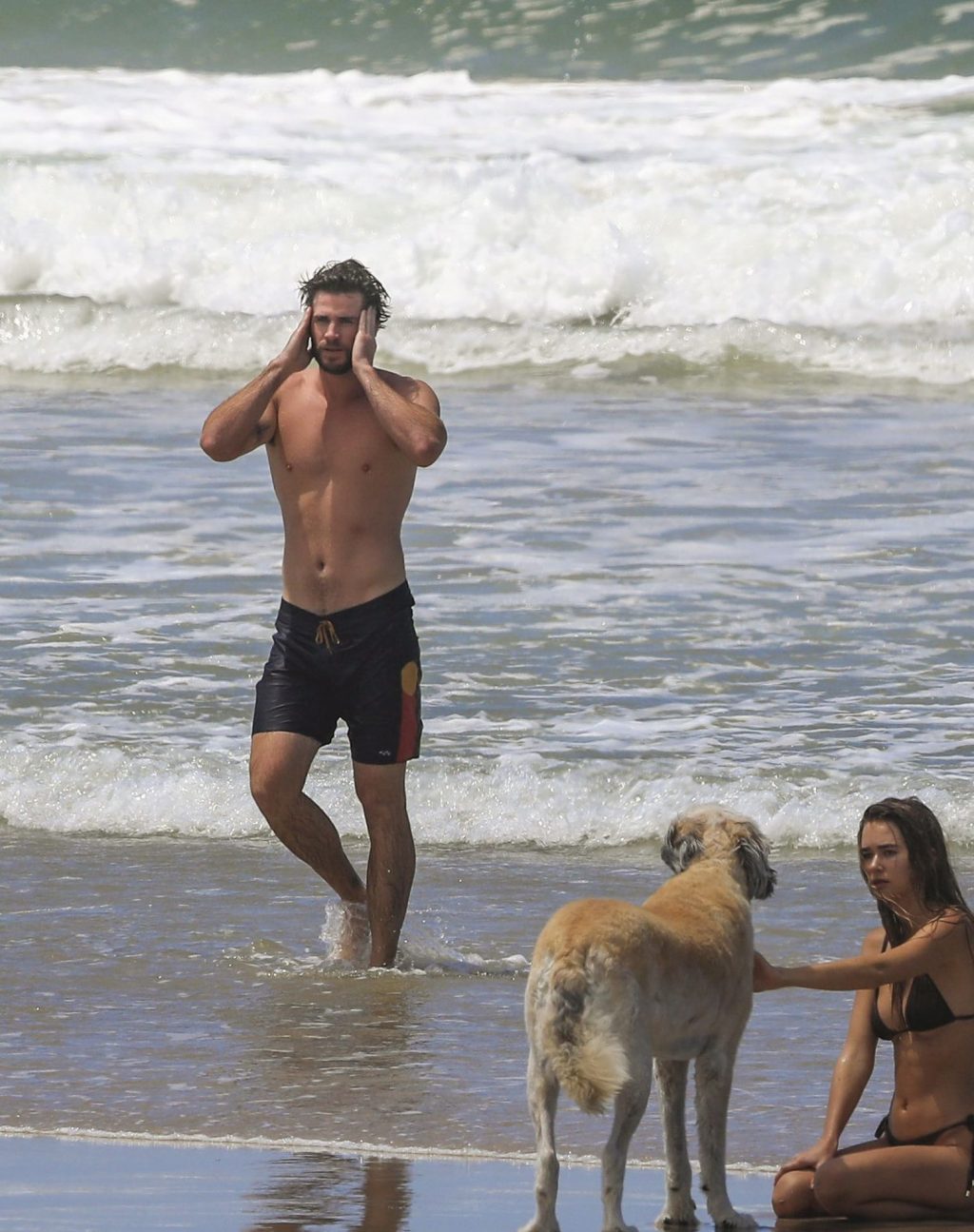Liam Hemsworth &amp; Gabriella Brooks Head to the Beach with Their Dogs (59 Photos)