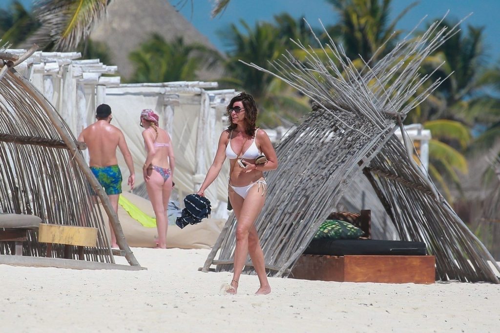 Luann de Lesseps Hits the Beach in a White Bikini in Tulum (22 Photos)