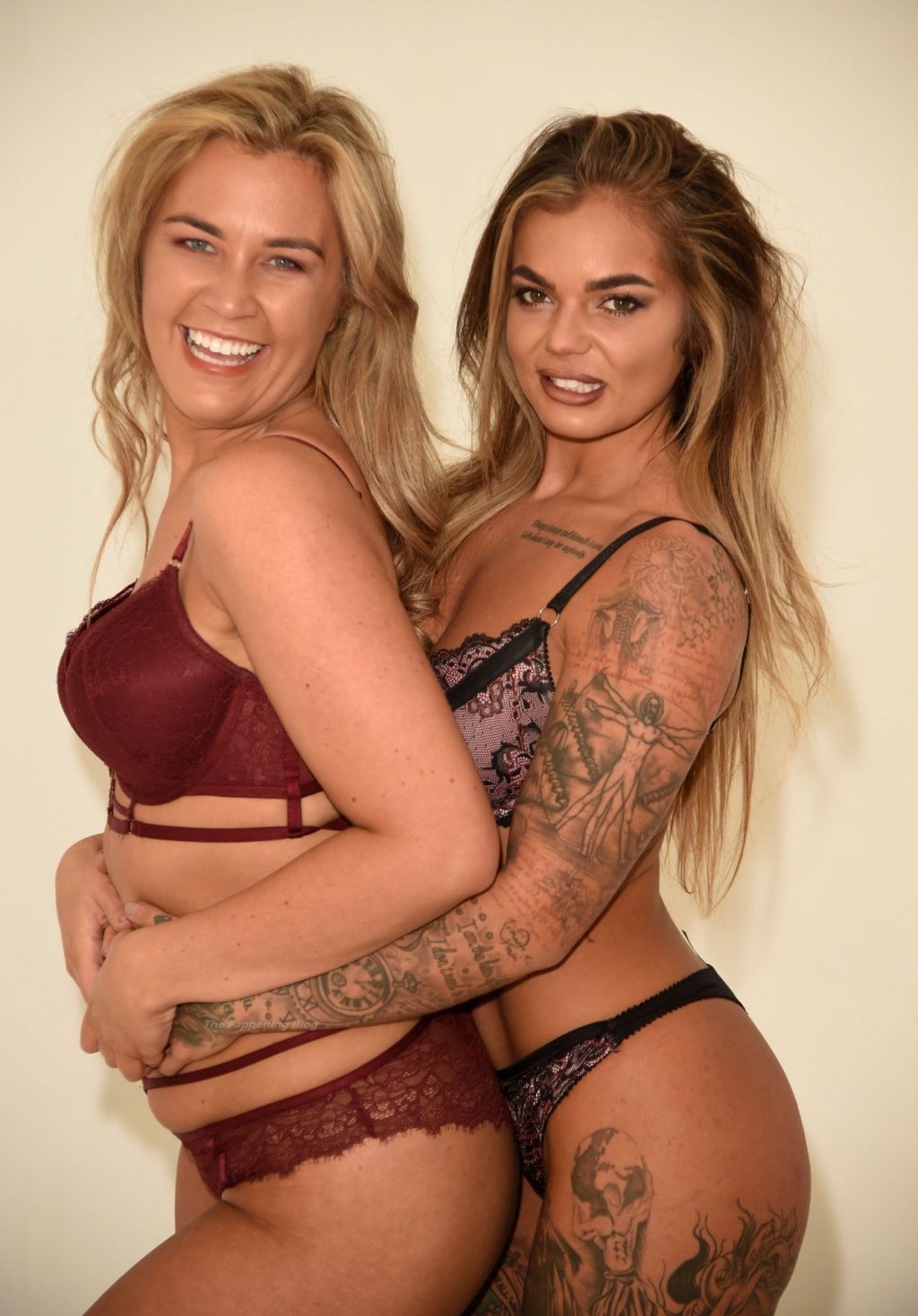 Sarah Hutchinson &amp; Charlotte Taundry Pose in Sexy Lingerie (59 Photos)