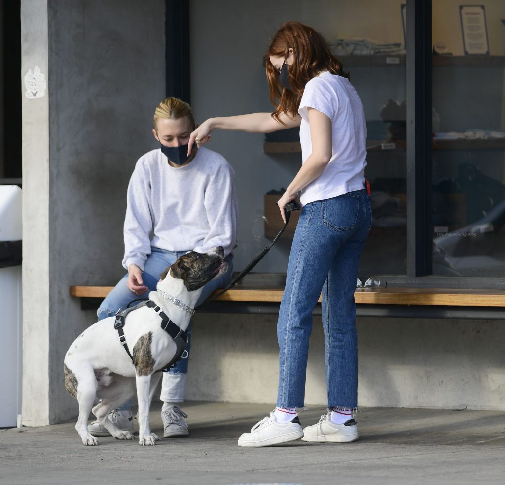 Zoey Deutch Plays With Friend’s Dog While on a Coffee Run in LA (45 Photos)