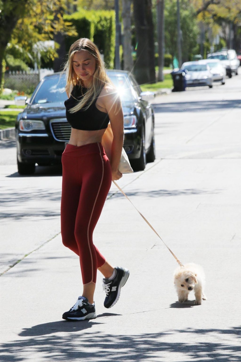 Alexis Ren Brings Her Puppy Along During a Workout Session (53 Photos)
