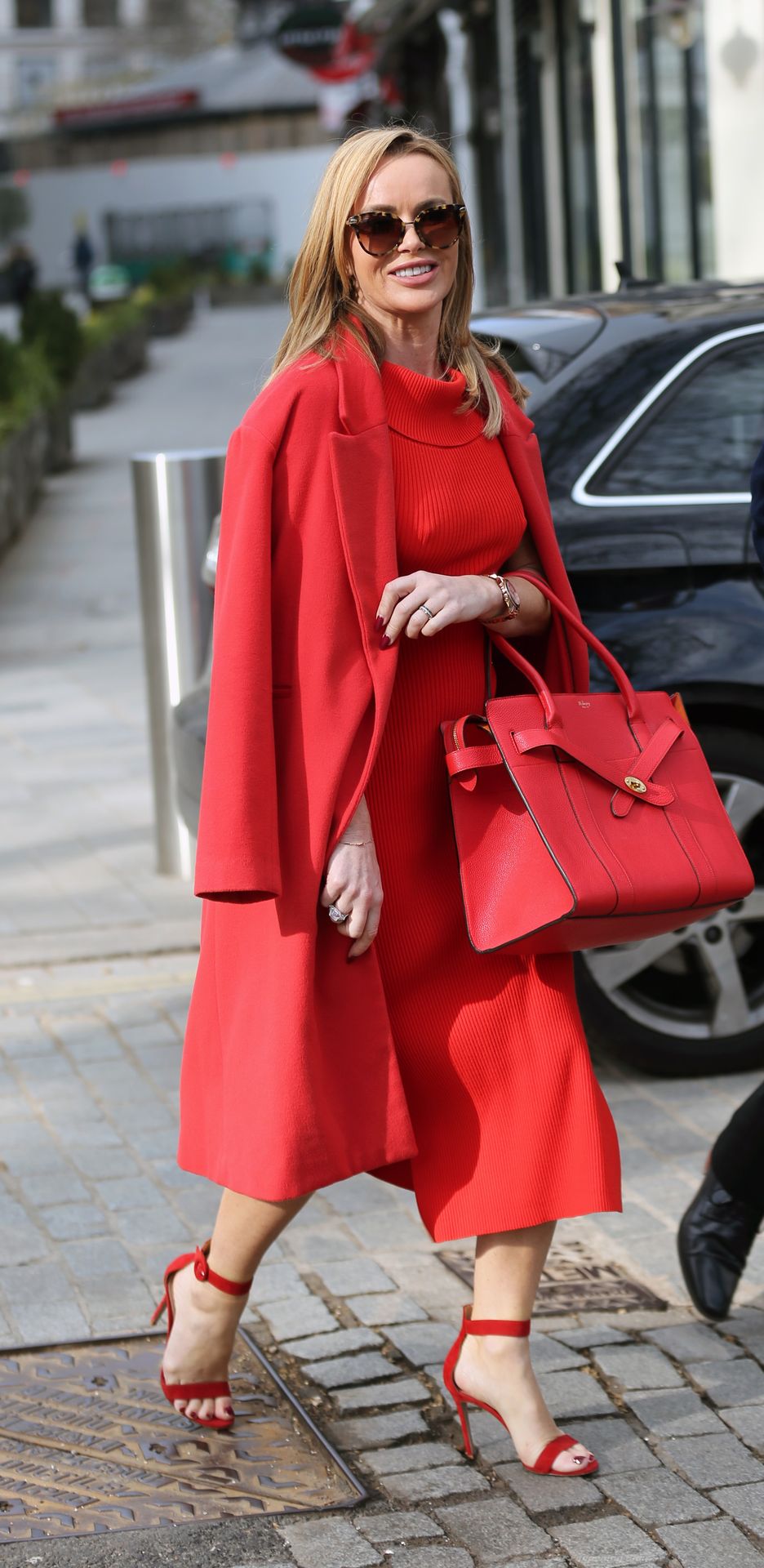Amanda Holden Looks Hot in Red at Heart Radio Studios (42 Photos)