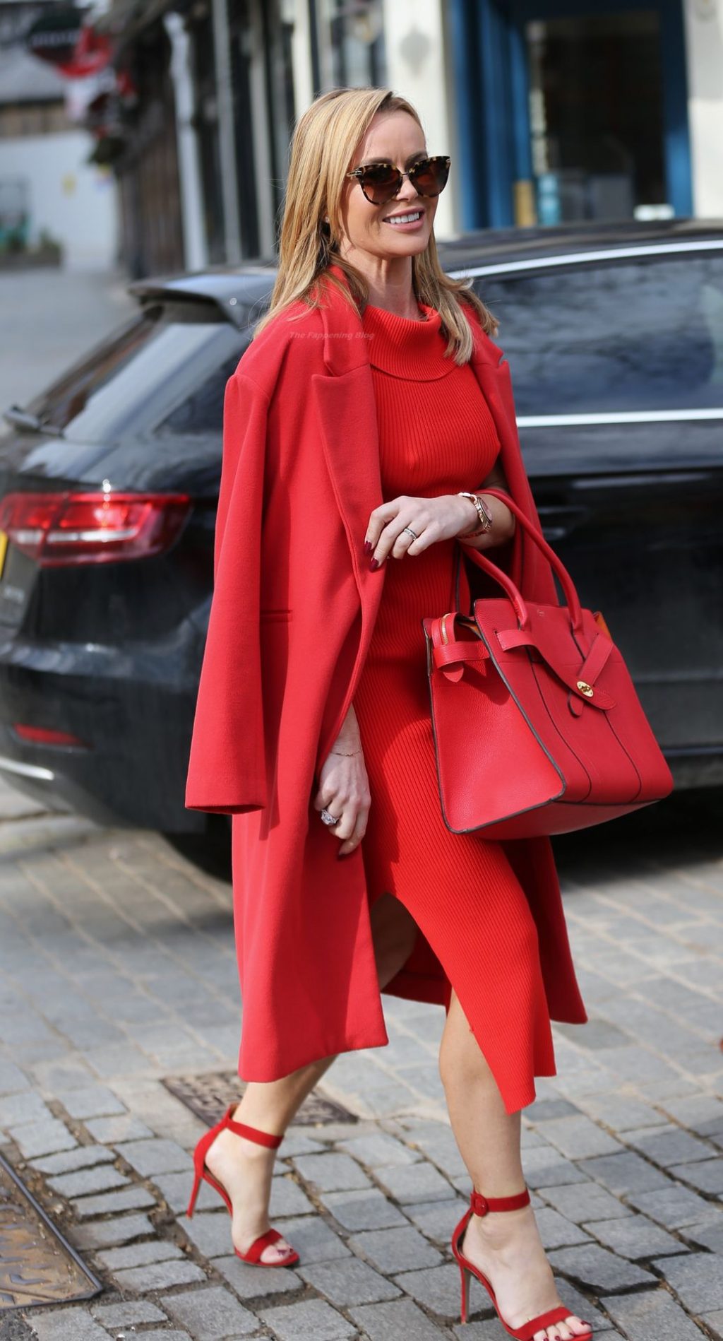 Amanda Holden Looks Hot in Red at Heart Radio Studios (42 Photos)