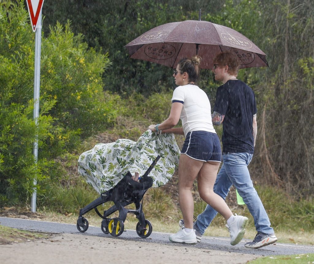 Ed Sheeran &amp; Cherry Seaborn Head Out For a Walk with Their Daughter (32 Photos)