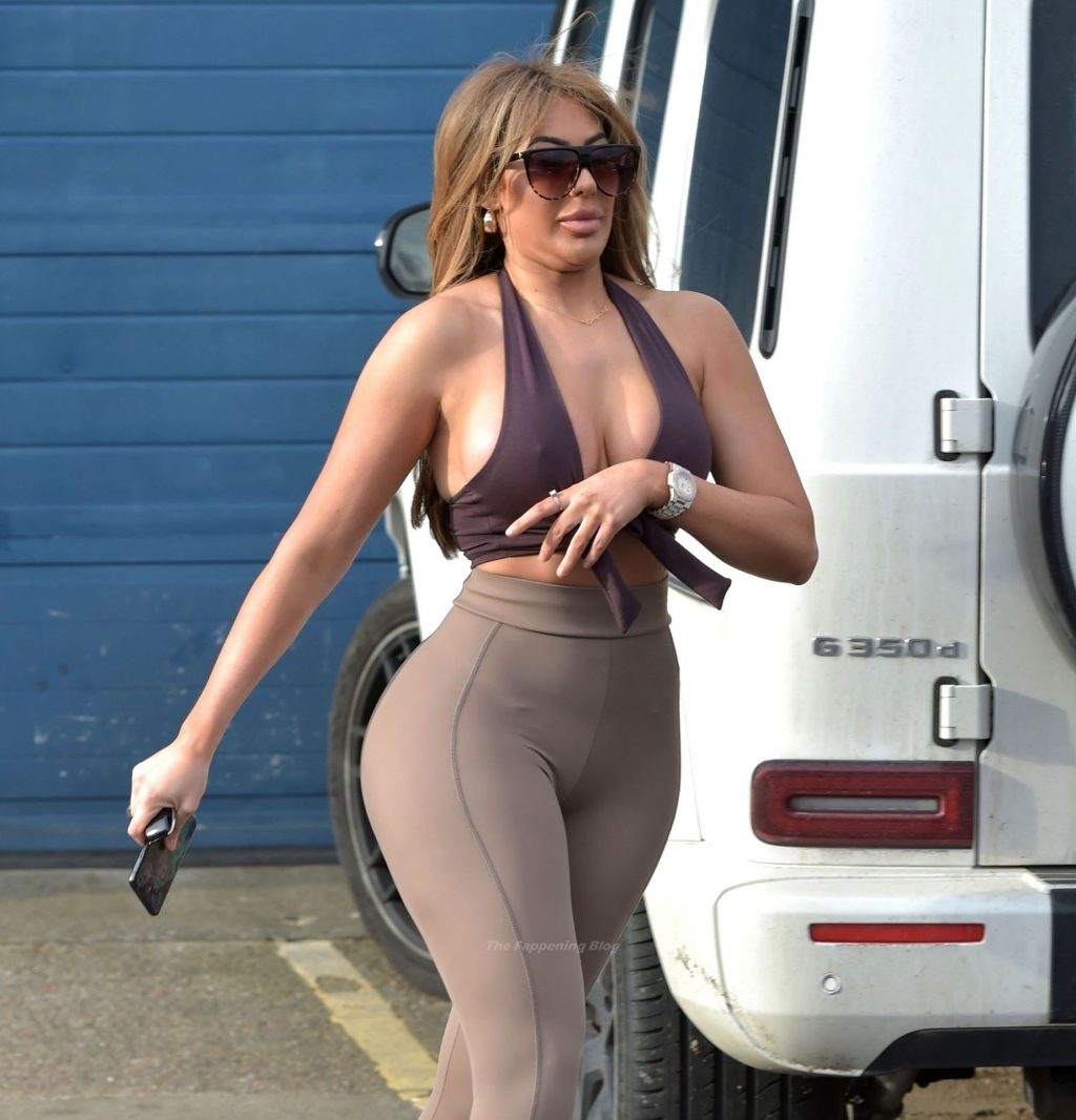 Chloe Ferry Puts on a Busty Display as She Leaves Studio in Newcastle (40 Photos)