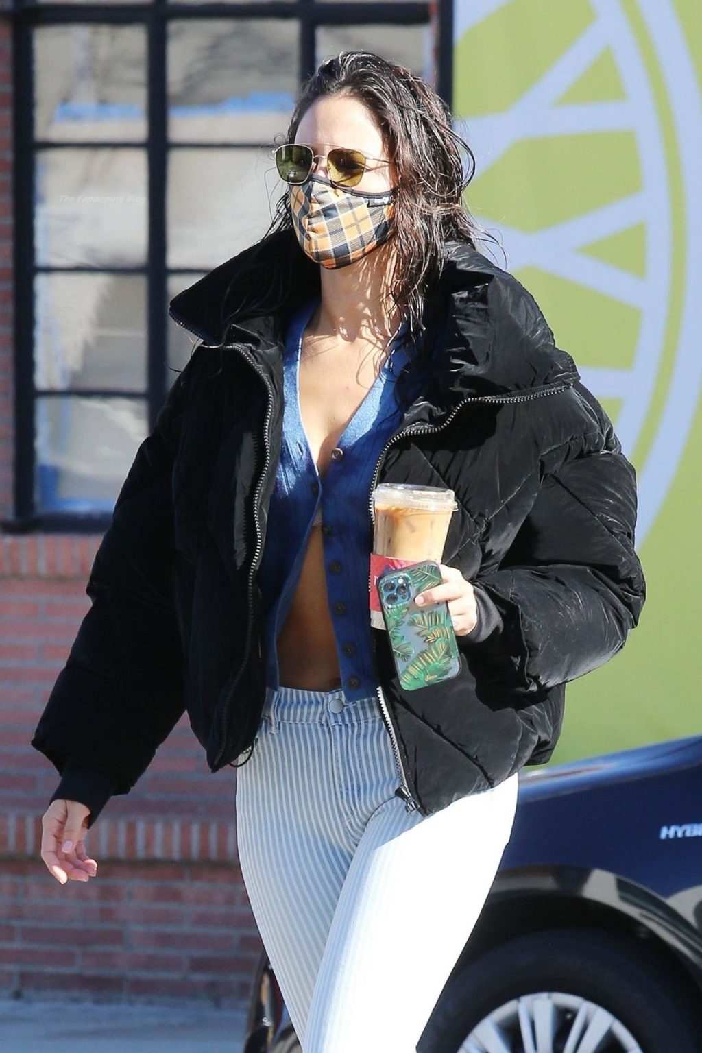 Eiza Gonzalez’s Unbuttoned Blouse Blows Open During Coffee Run in WeHo (55 Photos)
