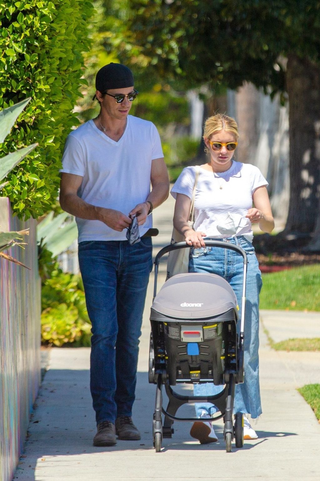 Emma Roberts &amp; Garrett Hedlund Take Rhodes on a Walk to a Coffee Shop (39 Photos)