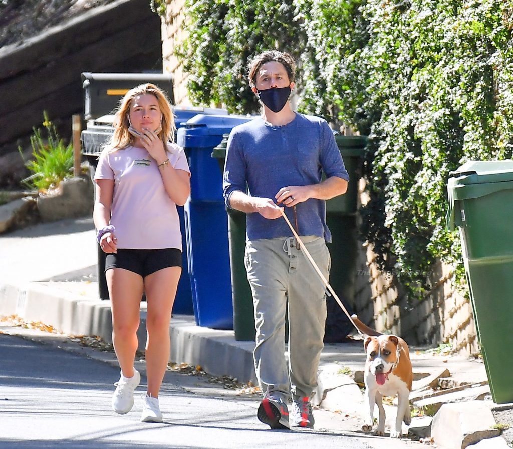 Zach Braff Is Seen with Braless Florence Pugh in LA (17 Photos)