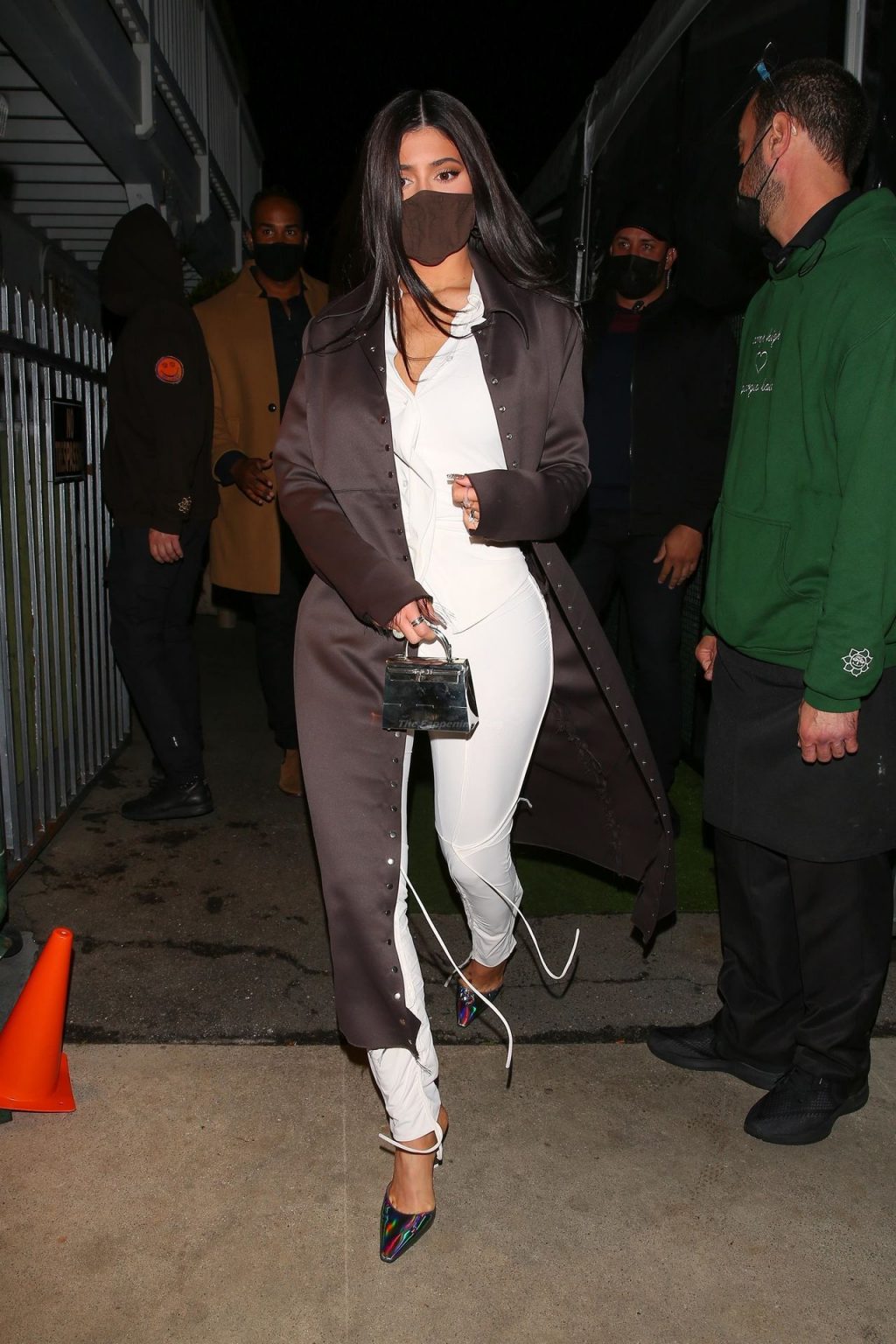 Kylie Jenner Shows Off Her Curvy Figure in White While Leaving Dinner in Santa Monica (72 Photos)