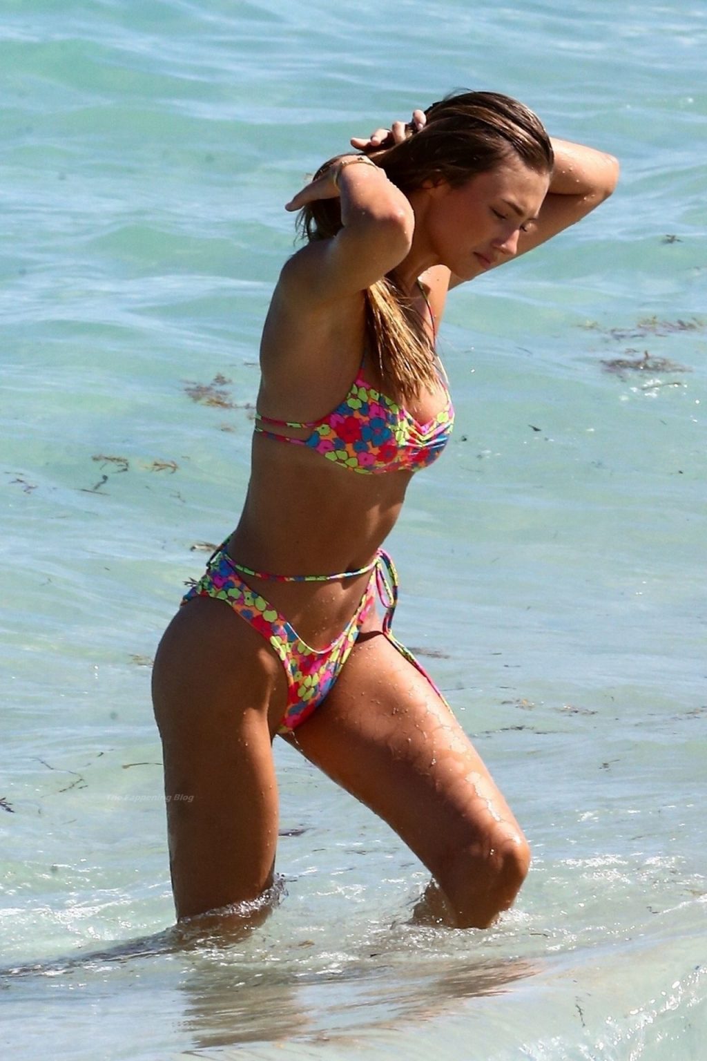 Lorena Rae Wears a Colorful Floral Bikini on the Beach in Miami (38 Photos)