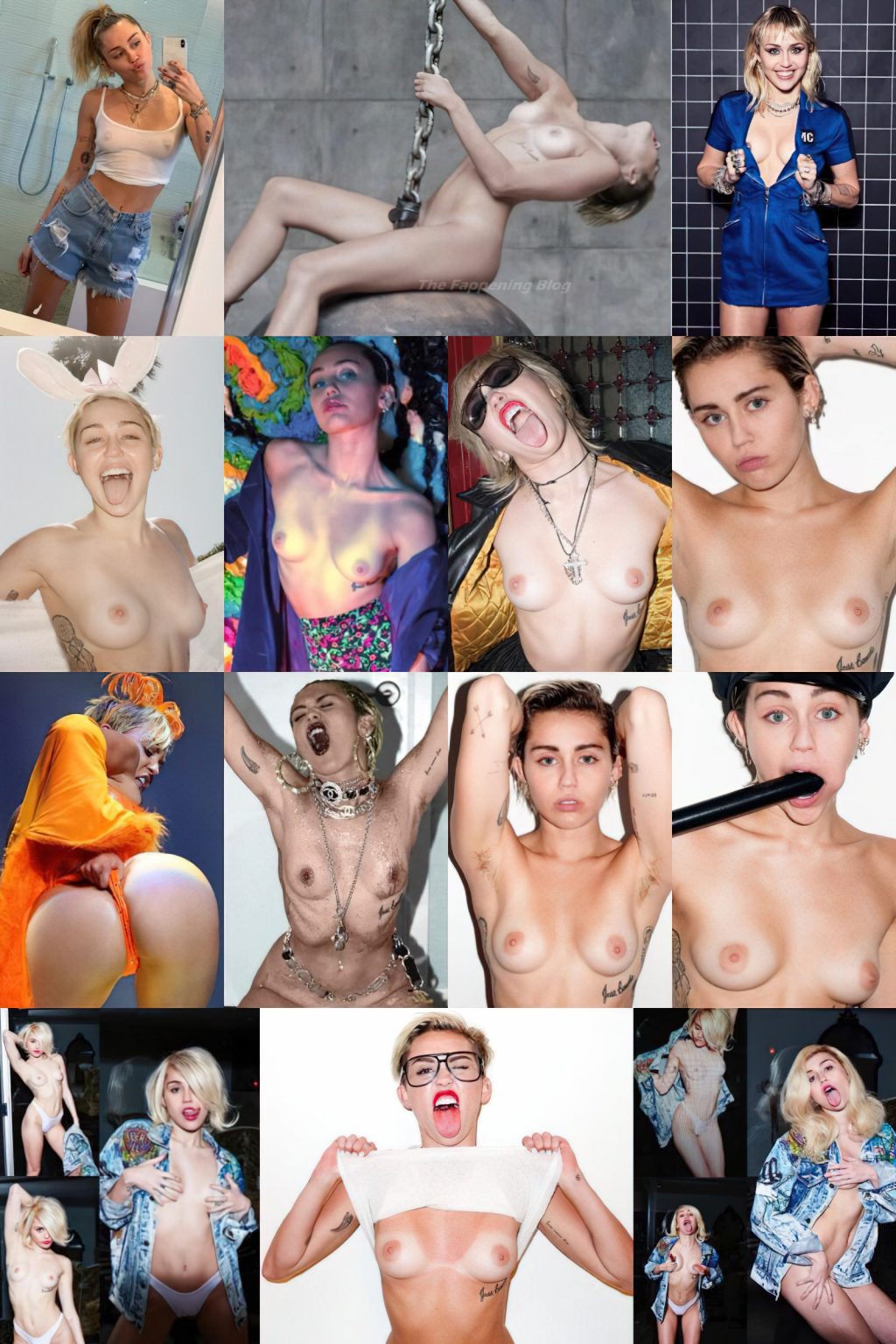 Miley Cyrus Nude (1 New Collage Photo)