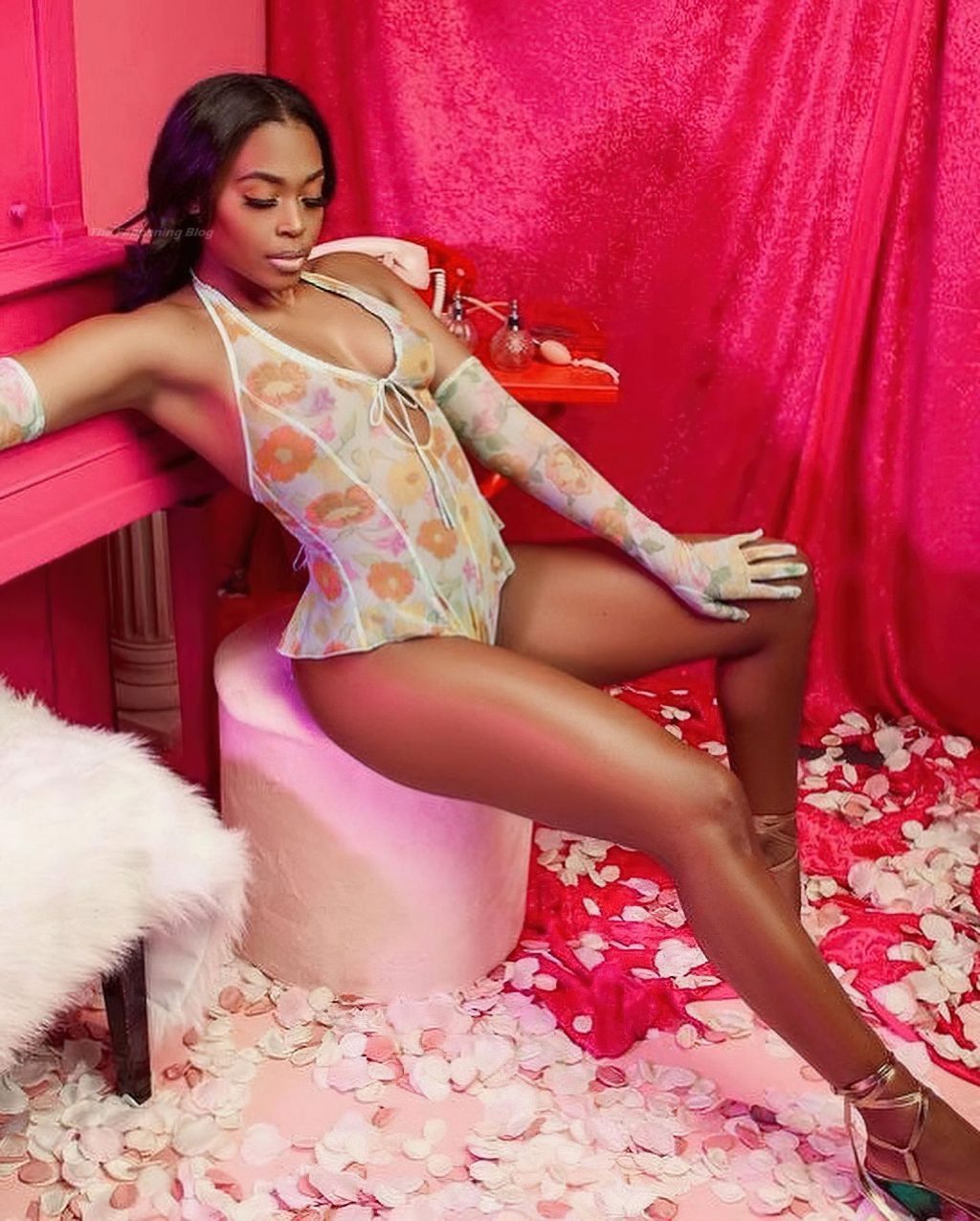 Nafessa Williams Shows Off Her Tits in Lingerie (9 Photos)