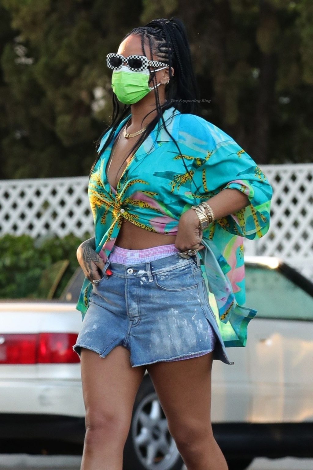 Leggy Rihanna Turns Heads in Colorful Island-Inspired Look in Beverly Hills (93 Photos)