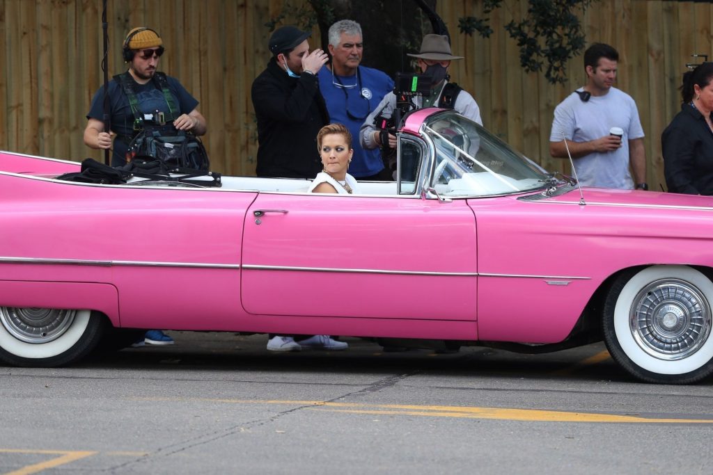 Rita Ora Wears Skin Tight Leather Pants as She Poses in a Bright Pink Vintage Car (79 Photos)