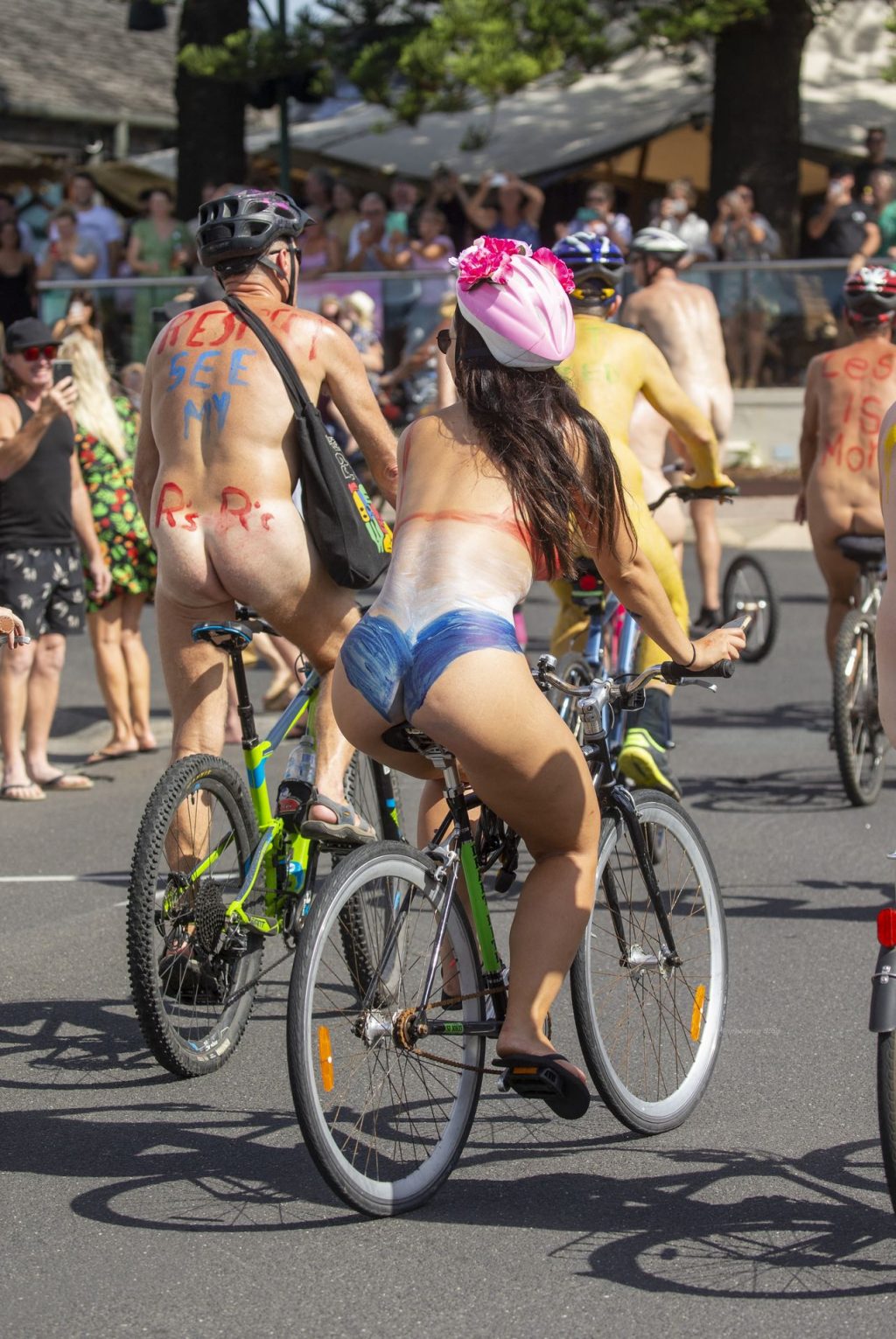 Cyclists Bare All As They Take Part in World Naked Bike Ride Around Byron Bay (41 Photos)