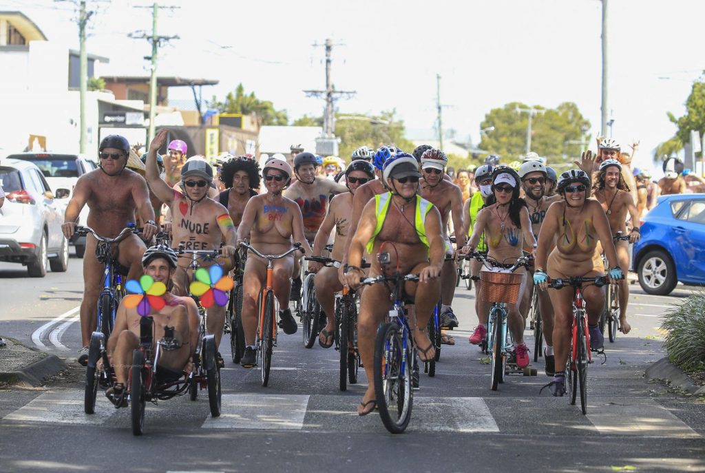 Cyclists Bare All As They Take Part in World Naked Bike Ride Around Byron Bay (41 Photos)