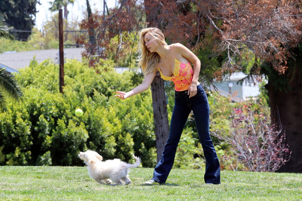 Alexis Ren and Her Adorable Dog Angel are Pictured in the Park (49 Photos)
