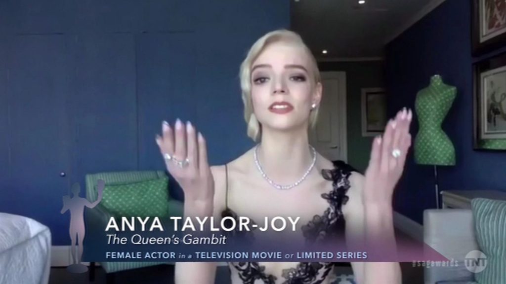 Anya Taylor-Joy Wins SAG Award (16 Pics + Video)