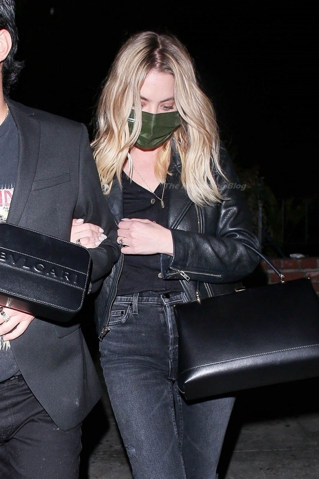 Ashley Benson Holds Onto a Friend as She Leaves a Night Out at Delilah (11 Photos)