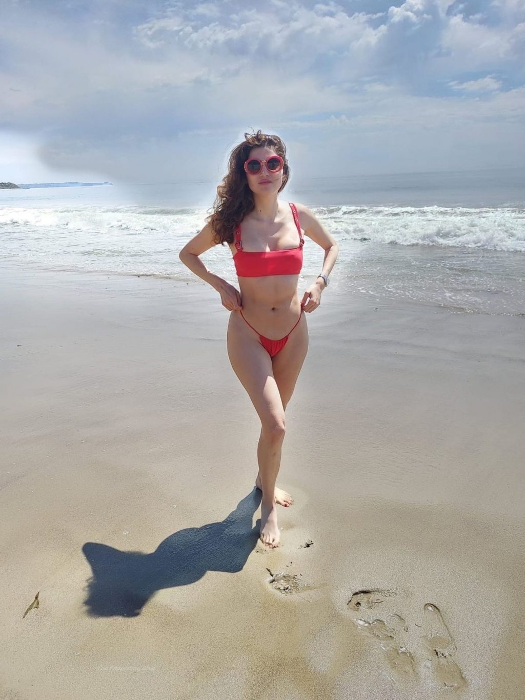 Blanca Blanco Slips Into a Hot Red Bikini in Malibu (32 Photos)
