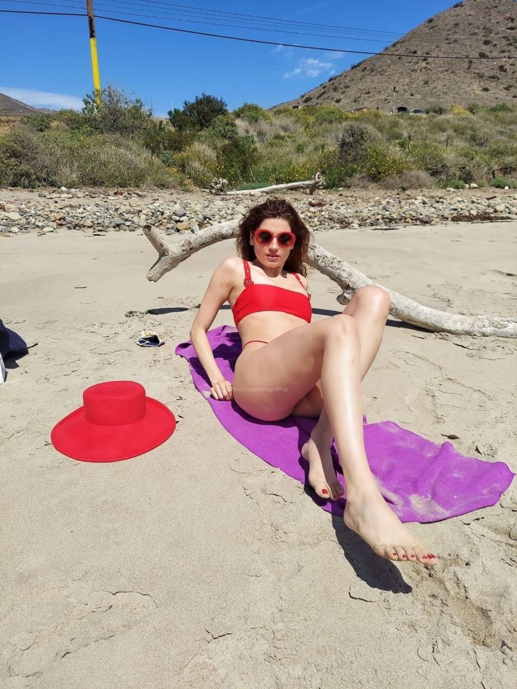 Blanca Blanco Slips Into a Hot Red Bikini in Malibu (32 Photos)