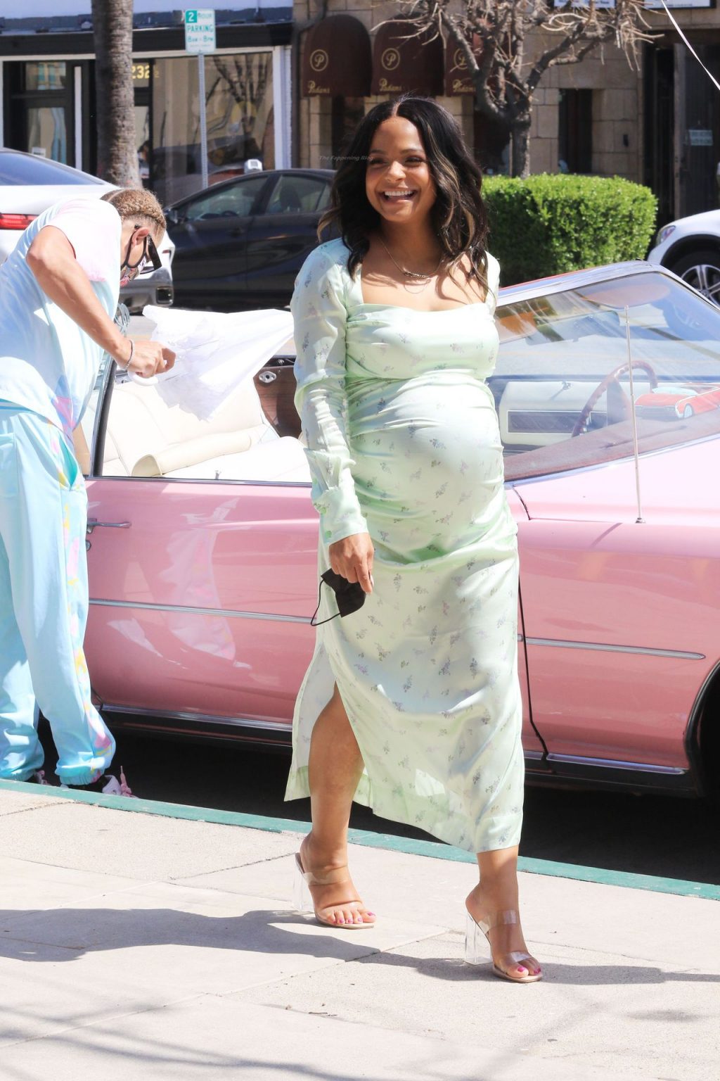 Christina Milian Shows Off Her Baby Bump Before Climbing Onto a Parade Float in LA (106 Photos)