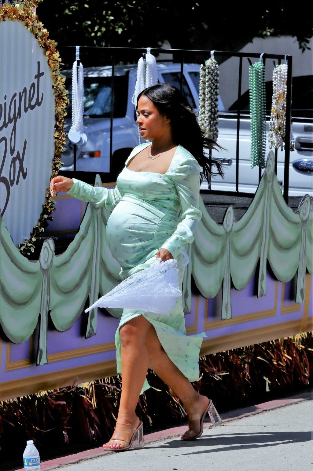 Pregnant Christina Milian Rides a Parade Float in Studio City (81 Photos)