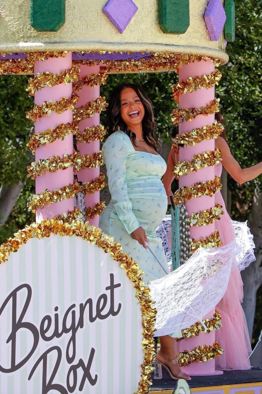Pregnant Christina Milian Rides a Parade Float in Studio City (81 Photos)
