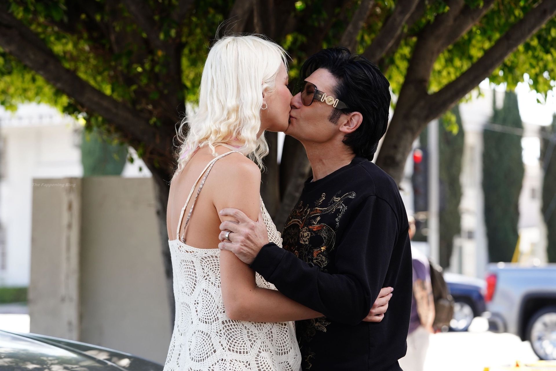 Courtney Anne Mitchell & Corey Feldman Arrive for a Shoot in North Holl...