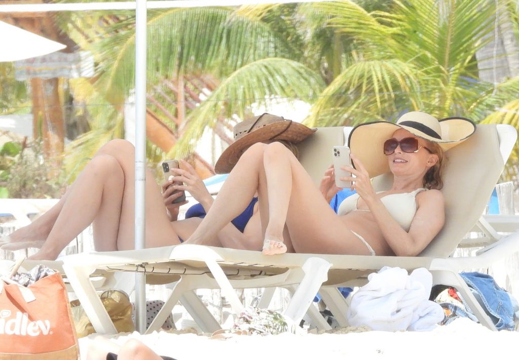 Heather Graham Looks in Amazing Shape as She Hits the Beach in a White Bikini (52 Photos)