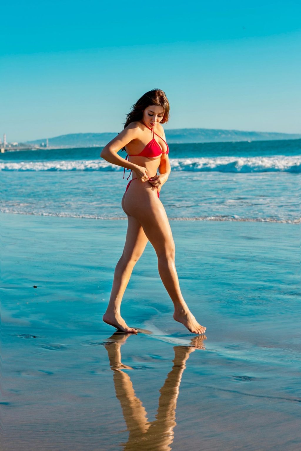 Jewell Farshad Flaunts Her Athletic Body in a Skimpy Red Bikini (8 Photos)